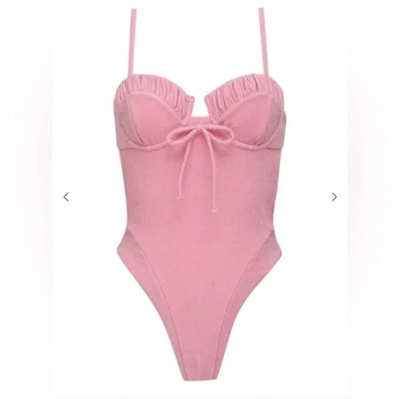For Love and Lemons - Pink One-Piece Swimsuit - Picture 2 of 5